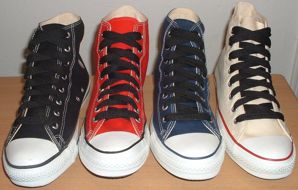 red converse laces