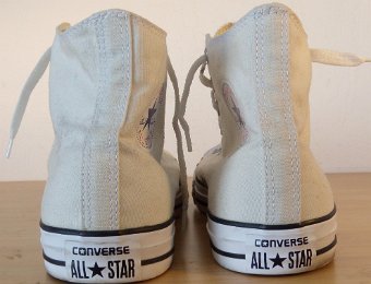 buffwhitehi5  Rear view of the buff white high tops.