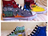 All Time Low  High top chucks painted in tribute to the band All Time Low.