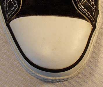 cleaned toe cap