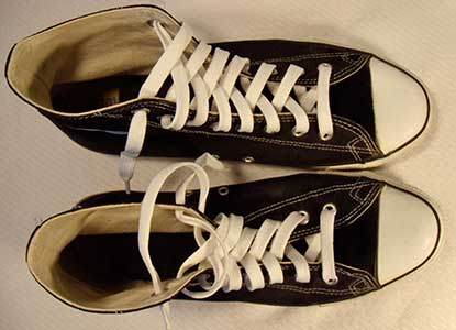 cleaned high top chuck top view