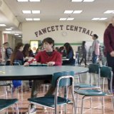 Austin Asher Stills From Shazam!  Billy sits alone in the school cafeteria on his first day.
