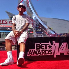 Bow Wow  Bow Wow wearing optical white high top chucks to the 2014 BET Awards