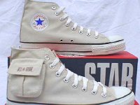Cargo High Top Chucks  Khaki cargo high tops, side views.