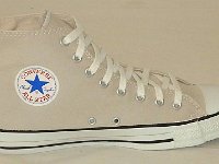 Cargo High Top Chucks  Left khaki cargo high top, inside logo view.