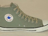 Cargo High Top Chucks  Olive green cargo high top, inside logo view.