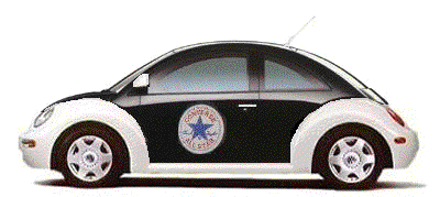 car with Chuck Taylor logo