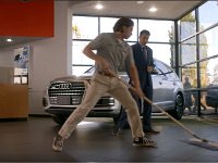 Cobra Kai  Robby practices mopping the LaRusso way, shot 2.