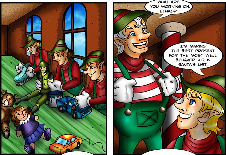 At Santa’s Workshop comic part 2