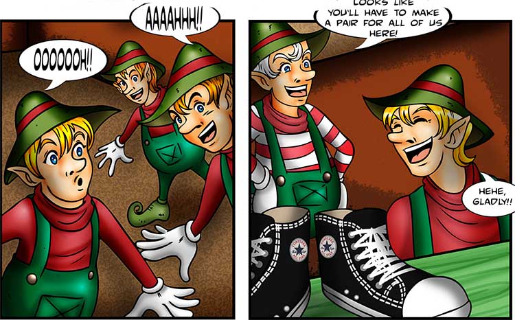At Santa’s Workshop comic part 4