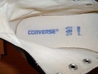 Evolution of the Insole  Close up of the insole from a made in Viet Nam black high top.