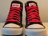 Green Day American Idiot High Top Chucks  Front view of Green Day American Idiot High Tops.