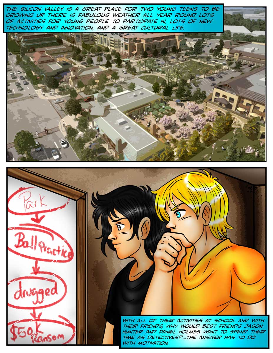 comic teaser for Hunter & Holmes page 1