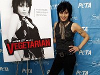 Joan Jett  Joan Jett posing for a PETA advertisement.