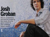 Josh Groban  First page of a magazine article about John Groban.