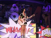 Katy Perry  Katy Perry performing in black high top chucks. : 2012