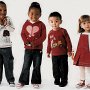 Ads With Little Kids Wearing Chucks  Toddlers wearing black, pink, monochrome black, and heart pattern high top chucks.