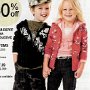 Ads With Little Kids Wearing Chucks  Girl wearing red print and boy wearing black chucks.