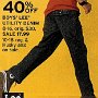 Ads for Levis and Jeans  Ad for boy's denim pants with distressed black chuck high tops.