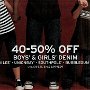 Ads for Levis and Jeans  Ad for denim shorts and pants with black slipon and black chucks.