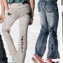 Ads for Levis and Jeans  Ad for white and blue jeans with teal and red chucks.