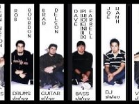 Linkin Park  Band roster photos. Chester Bennington is wearing black chucks.