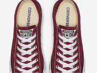 Maroon Low Cut Chucks  Top view of maroon high tops.