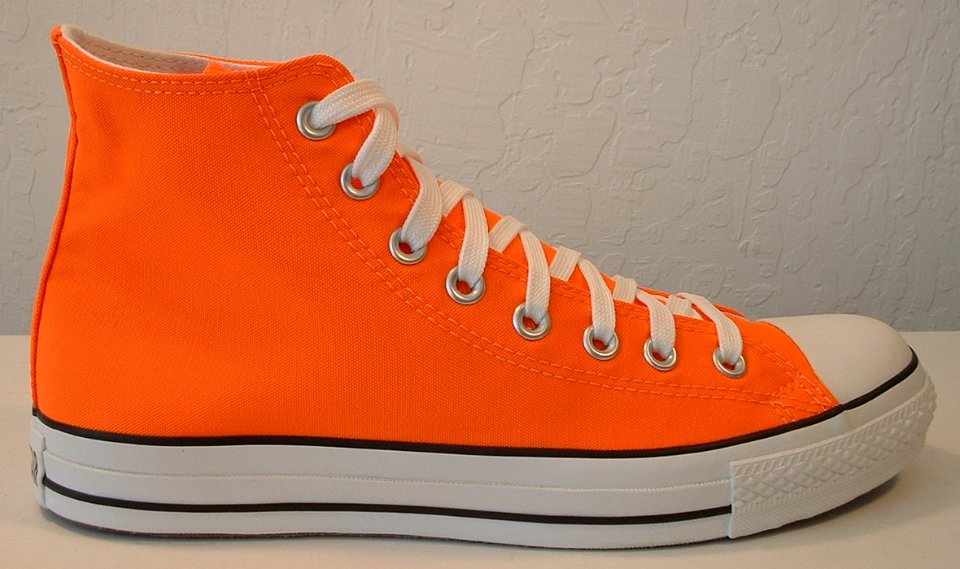 bright orange converse high tops