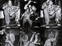 Kurt Cobain and Nirvana  Assorted black and white photos of Kurt Cobain.