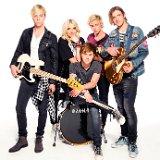 R5  Posed shot of the band featuring Ellington in gray high top, Rocky in pale blue high top, and Ross in black high top chucks.