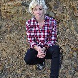 R5  Casual photo of Ross Lynch wearing his favorite pair of black high top chucks.