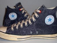 The Ramones High Top Chucks  Inside patch views of Ramone's high tops with hemp laces.