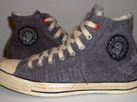 The Ramones High Top Chucks  Outside patch views of Ramone's high tops with hemp laces.