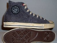 The Ramones High Top Chucks  Outside patch and sole view of Ramone's high tops with hemp laces.