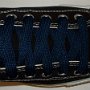 Navy Blue Retro Shoelaces  Black low top chuck with navy blue retro laces.