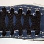 Black Retro Shoelaces  Navy blue high top with black retro laces.