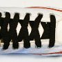 Black Retro Shoelaces  Optical white high top with black retro laces.