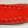 Red Retro Shoelaces  Red high top with red retro laces.