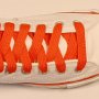 Red Retro Shoelaces  Optical white high top with red retro laces.