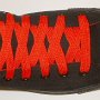 Red Retro Shoelaces  Black anarchy high top with red retro laces.
