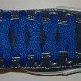 Royal Blue Retro Shoelaces  Navy blue high top with royal blue retro laces.