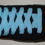 Sky Blue Retro Shoelaces  Anrachy black high top with sky blue retro laces.