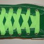 Neon Lime Retro Shoelaces  Celtic green high top with neon lime retro laces.