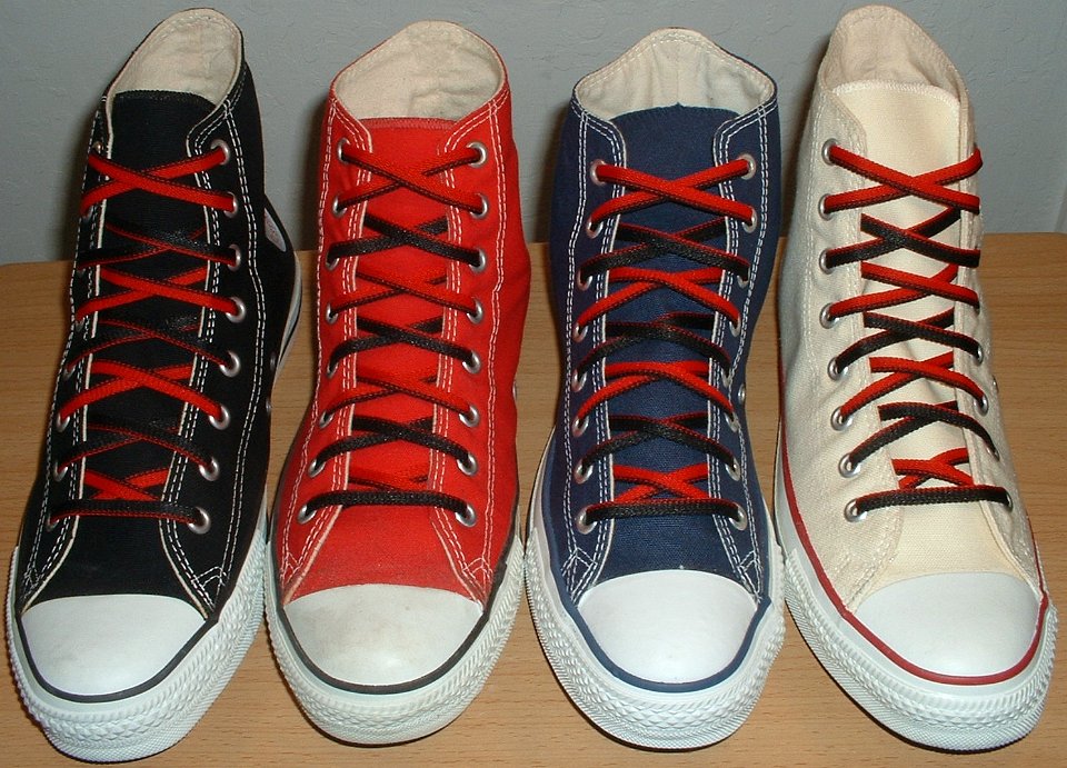 red converse black laces