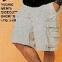 Ads for Shorts  Ad for Sideout shorts with black low cut chucks.