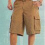 Ads for Shorts  Ad for brown shorts with brown low cut chucks.