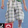 Ads for Shorts  Ad for plaid shorts with optical white low cut chucks.