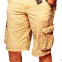 Ads for Shorts  Ad for tan shorts with black low cut chucks.