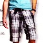 Ads for Shorts  Ad for plaid shorts with red low cut chucks.