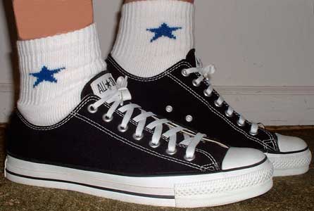 black converse white socks